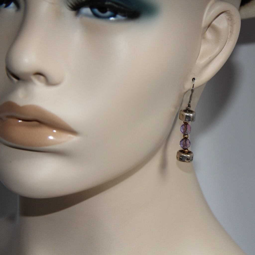 Sterling Silver Amethyst Drop Earrings